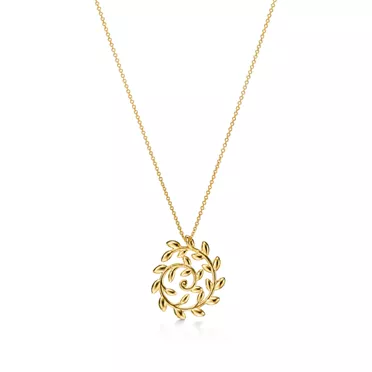 Paloma Picasso®:Olive Leaf Circle Pendant in Yellow Gold, 3