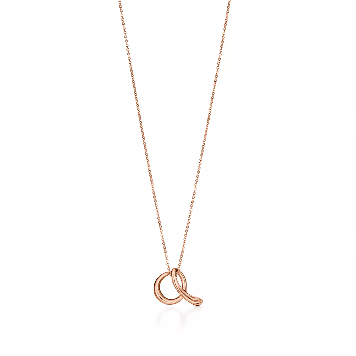 Colgante Alphabet peque&ntilde;o de oro rosa