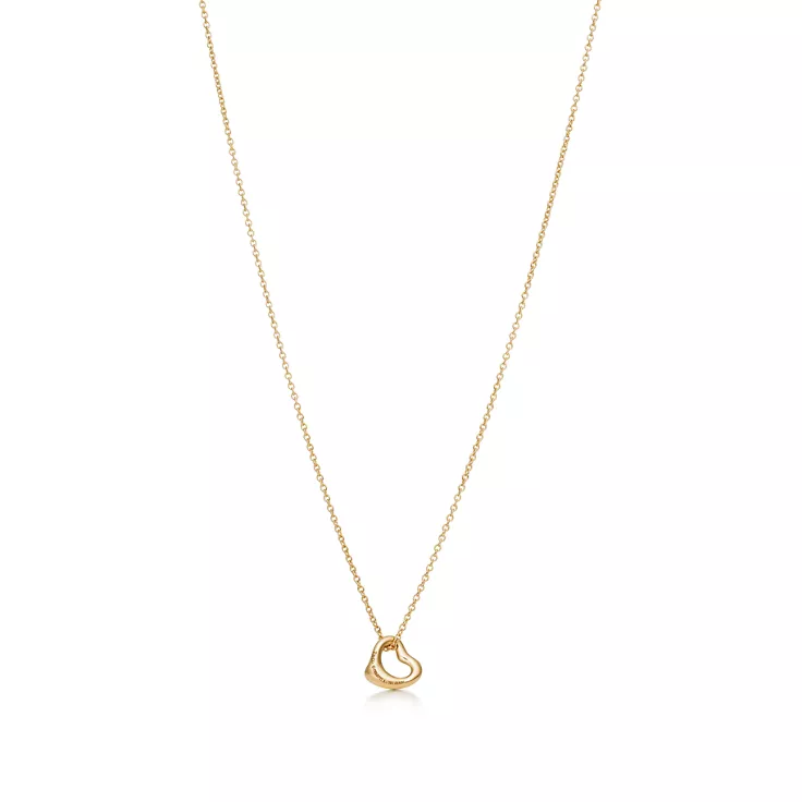 Elsa Peretti®:Open Heart Pendant and Earrings Set in Yellow Gold, 5