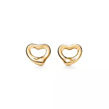 Elsa Peretti®:Open Heart Pendant and Earrings Set in Yellow Gold, 7