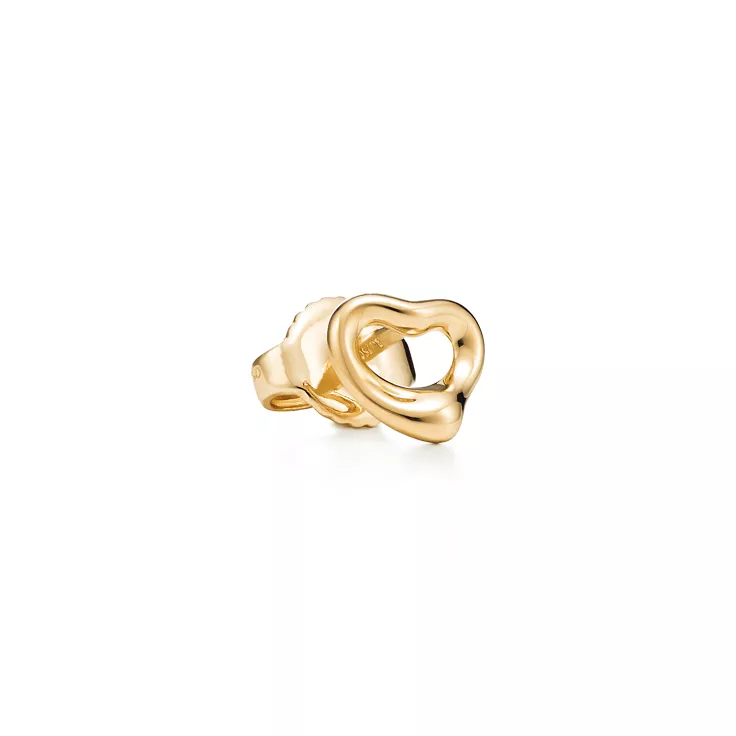 Elsa Peretti®:Open Heart Pendant and Earrings Set in Yellow Gold, 8