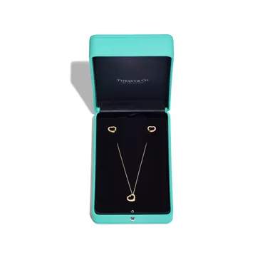 Elsa Peretti®:Open Heart Pendant and Earrings Set in Yellow Gold, 2