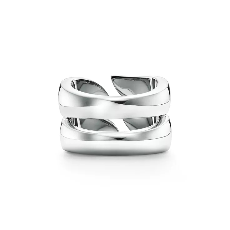 Elsa Peretti&reg;:Doppelring im Federdesign in Sterlingsilber, 4