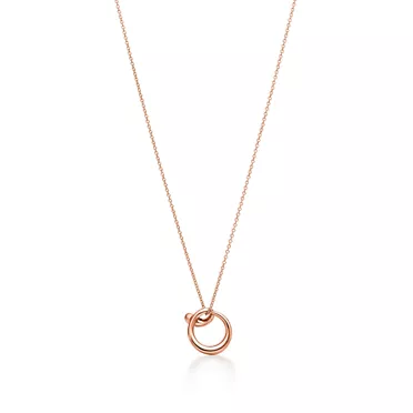 Elsa Peretti&trade;:Small Alphabet Pendant in Rose Gold, 2