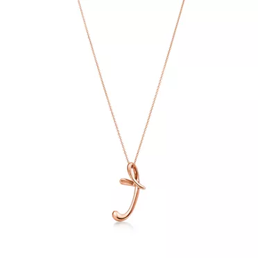 Elsa Peretti&reg;:Pendentif Alphabet en or rose 18 carats, Small, 2