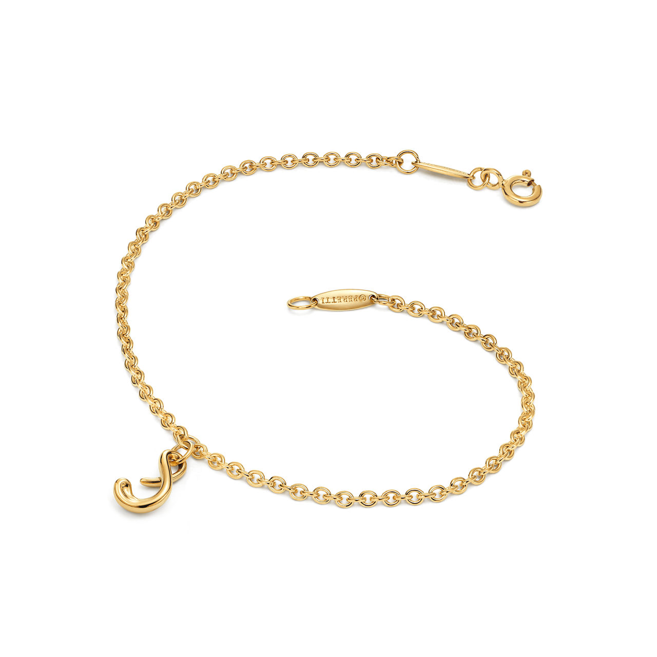 Elsa Peretti™:Mini Alphabet Bracelet in Yellow Gold image number 2