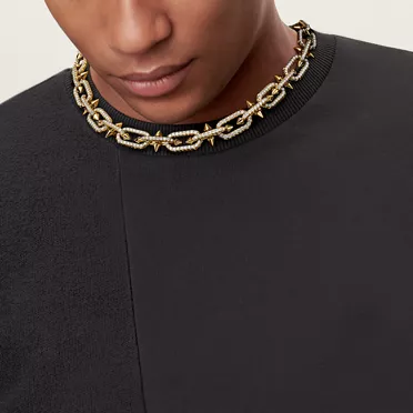 Tiffany Titan by Pharrell Williams:Necklace in Yellow Gold with Pav&eacute; Diamonds, 2