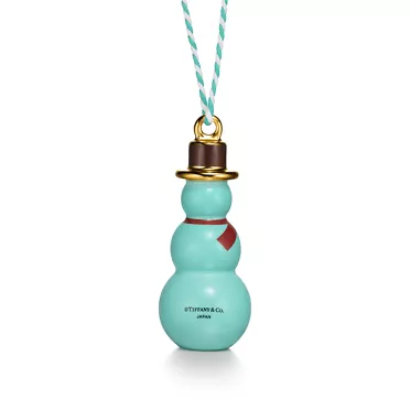 Tiffany Home Essentials:Snowman Ornament in Bone China, 2