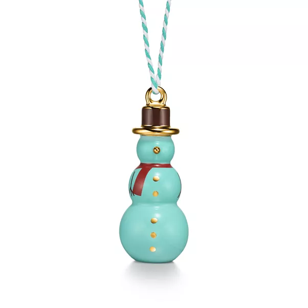 Snowman Ornament in Bone China