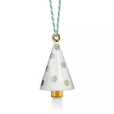 Tiffany Home Essentials:Tree Ornament in Multicolored Bone China, 3