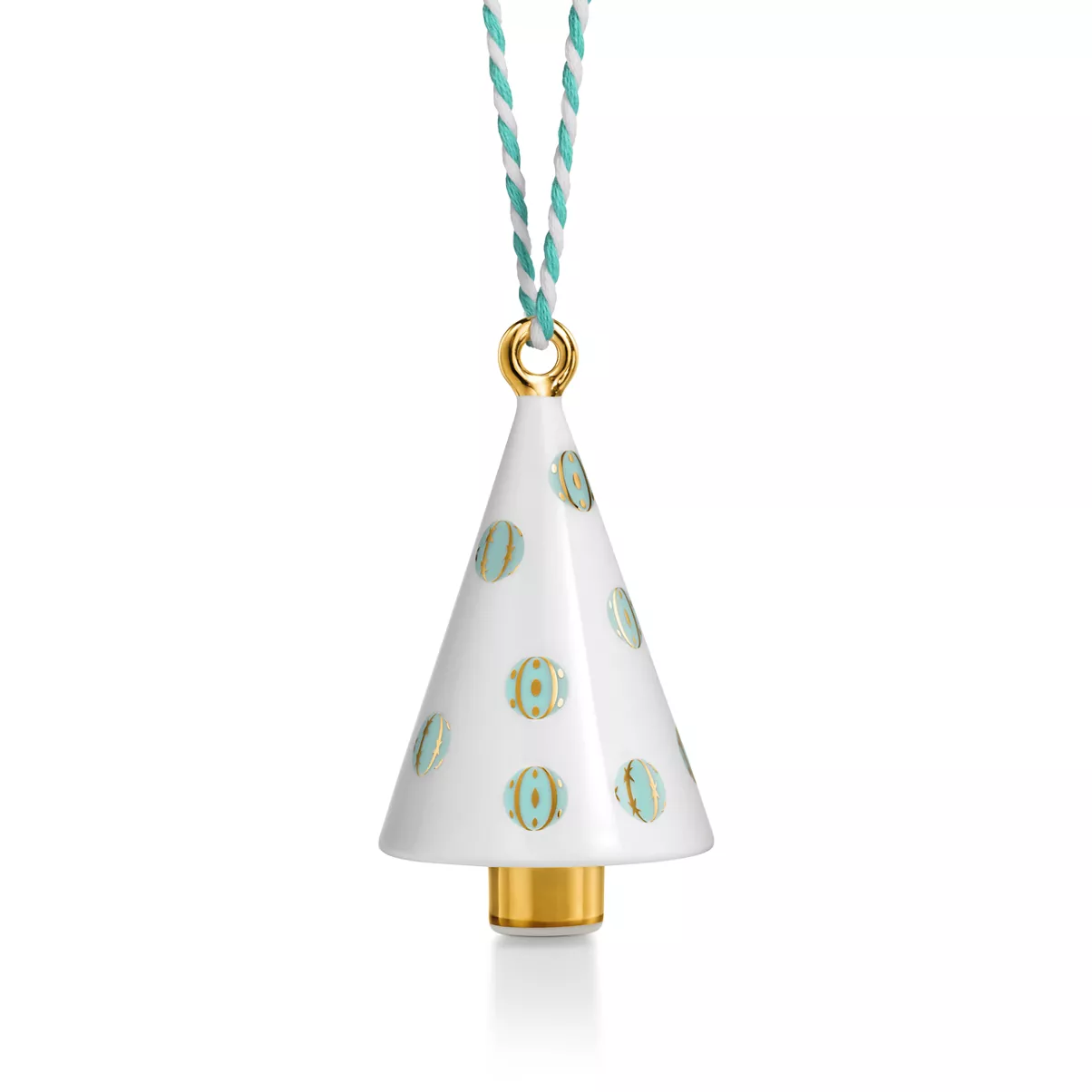 Tree Ornament in Multicolored Bone China