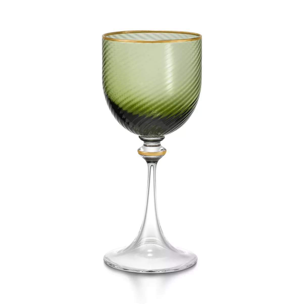 White Wine Glass in Light Green Glass