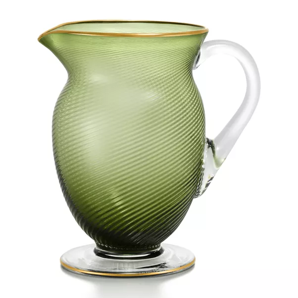 Pitcher in Light Green Glass