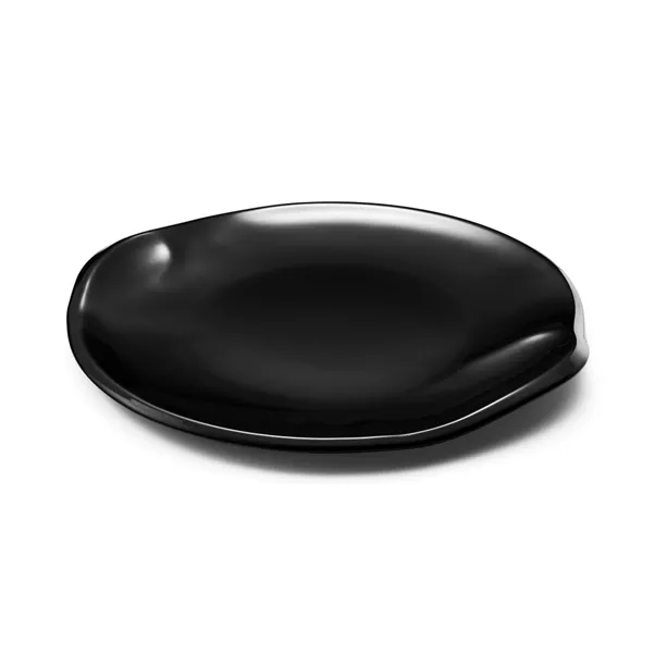 Piatto Thumbprint in porcellana fine nera