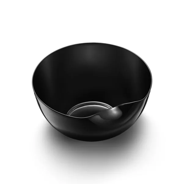 Thumbprint Bowl in Black Bone China