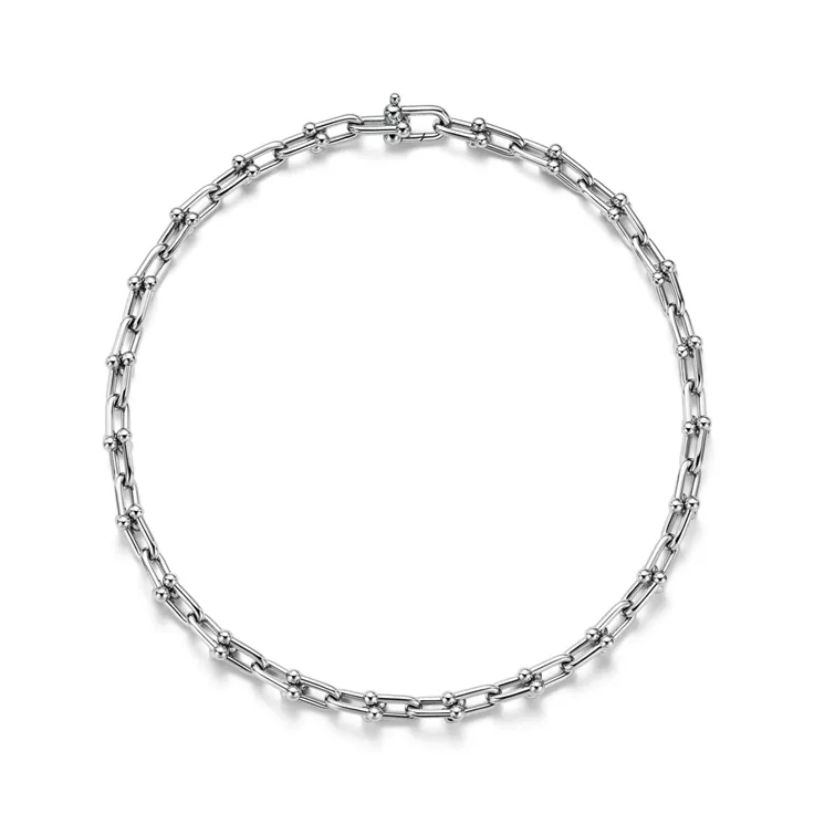 Tiffany HardWear:Medium Link Necklace in Platinum, 4