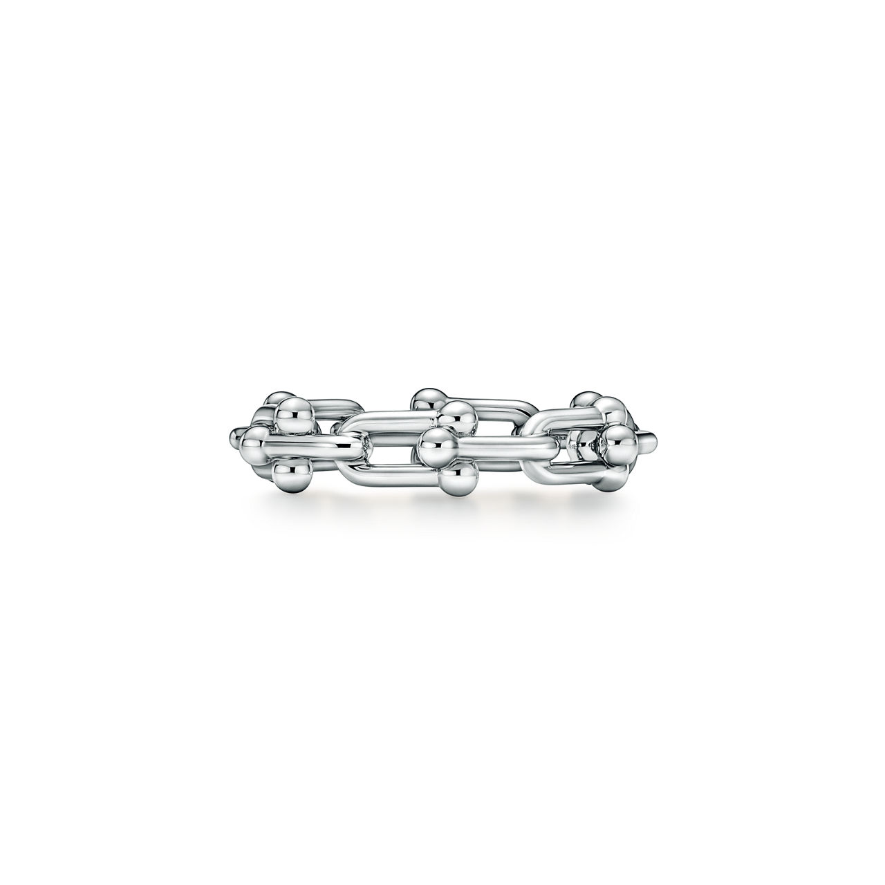 Micro Link Ring in Platinum