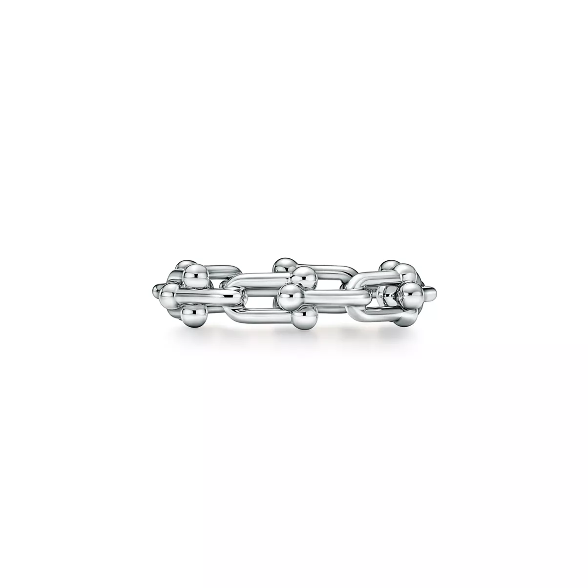 Micro Link Ring in Platinum