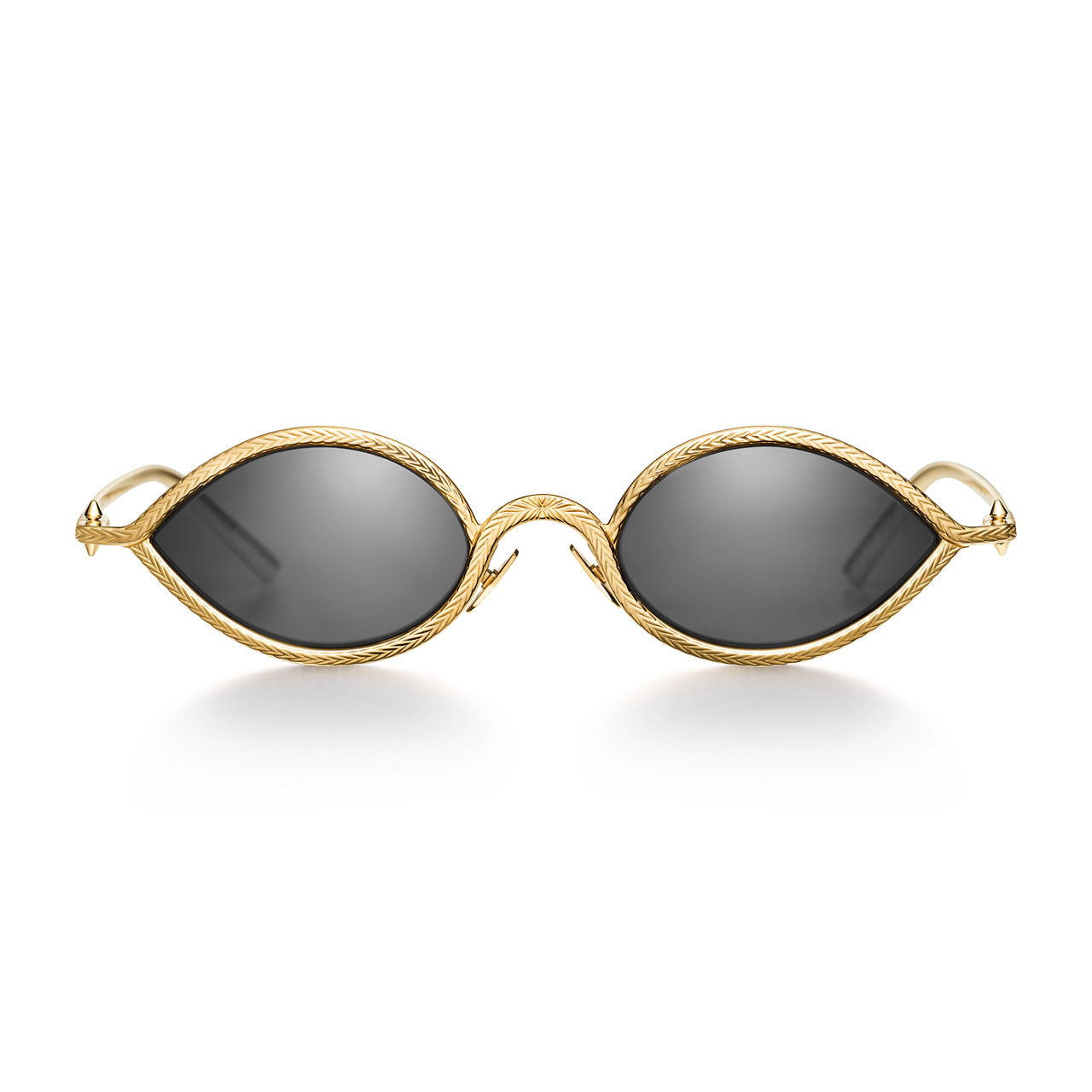 Sunglasses in Yellow Gold with Crystal Lenses