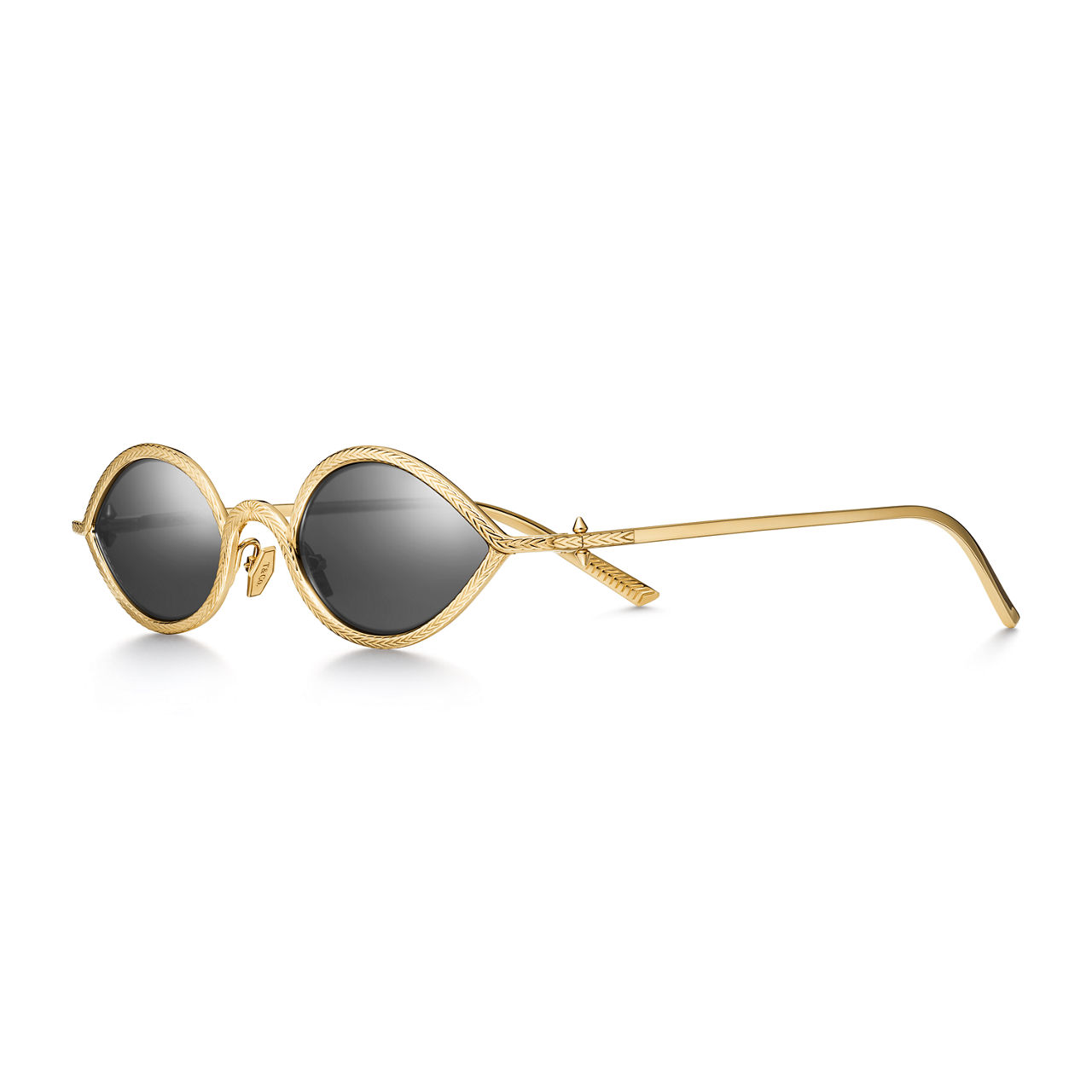 Sunglasses in Yellow Gold with Crystal Lenses