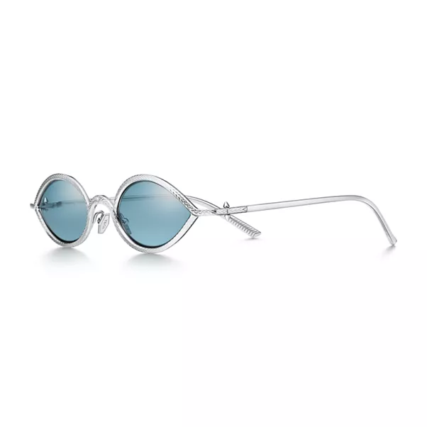 Sunglasses in Yellow Gold with Crystal Lenses