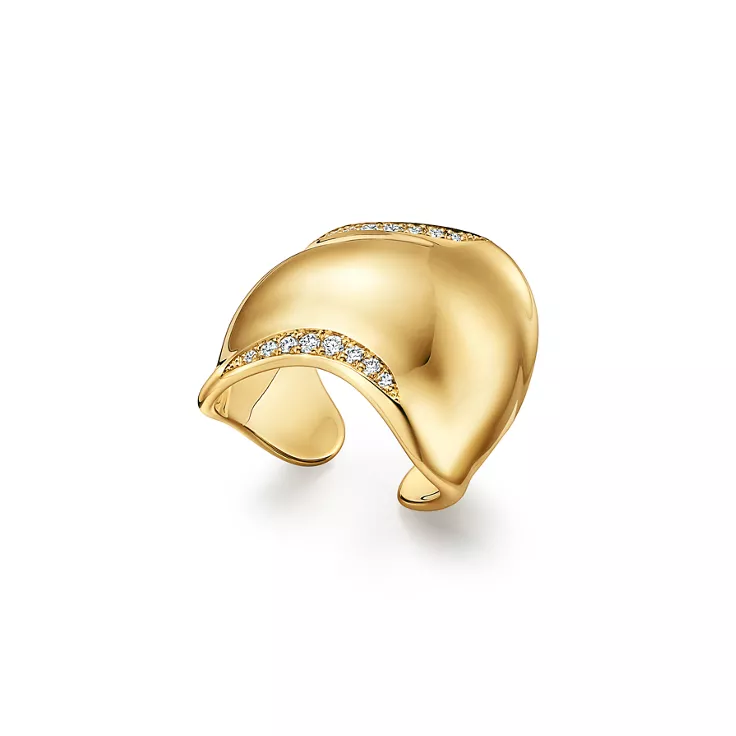 Elsa Peretti®:Bone Ring in Gelbgold mit Diamanten, 5