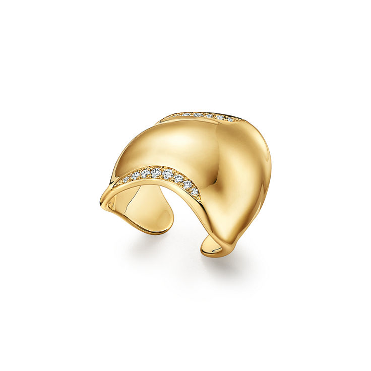 Elsa Peretti®:Anillo Bone de oro amarillo con diamantes imagen número 5