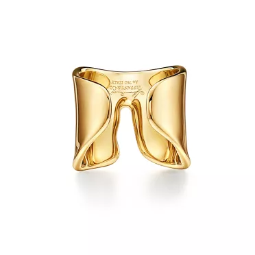 Elsa Peretti®:Split Ring in Gelbgold mit Diamanten, 6