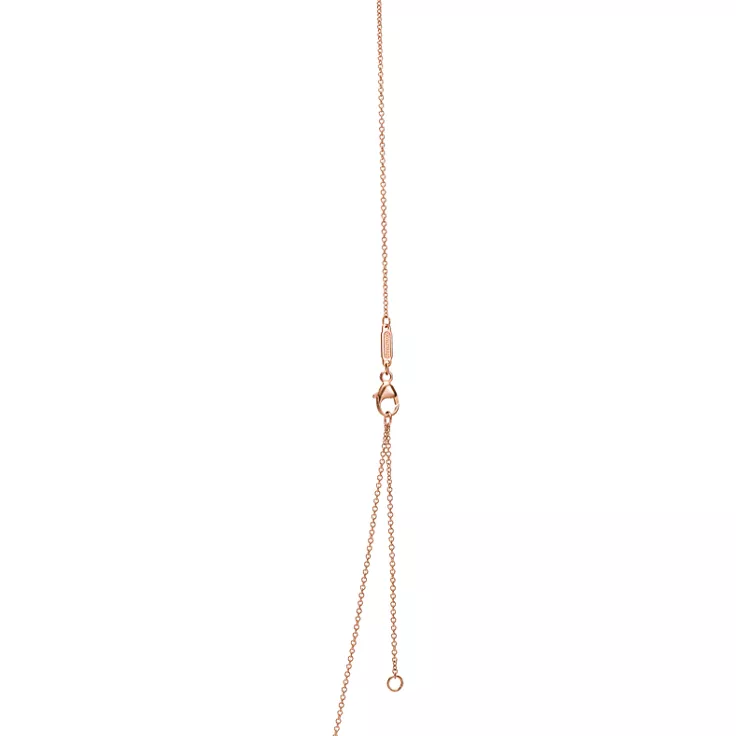 Return to Tiffany®:Mini Heart Tag Pendant in Rose Gold with a Diamond, 5