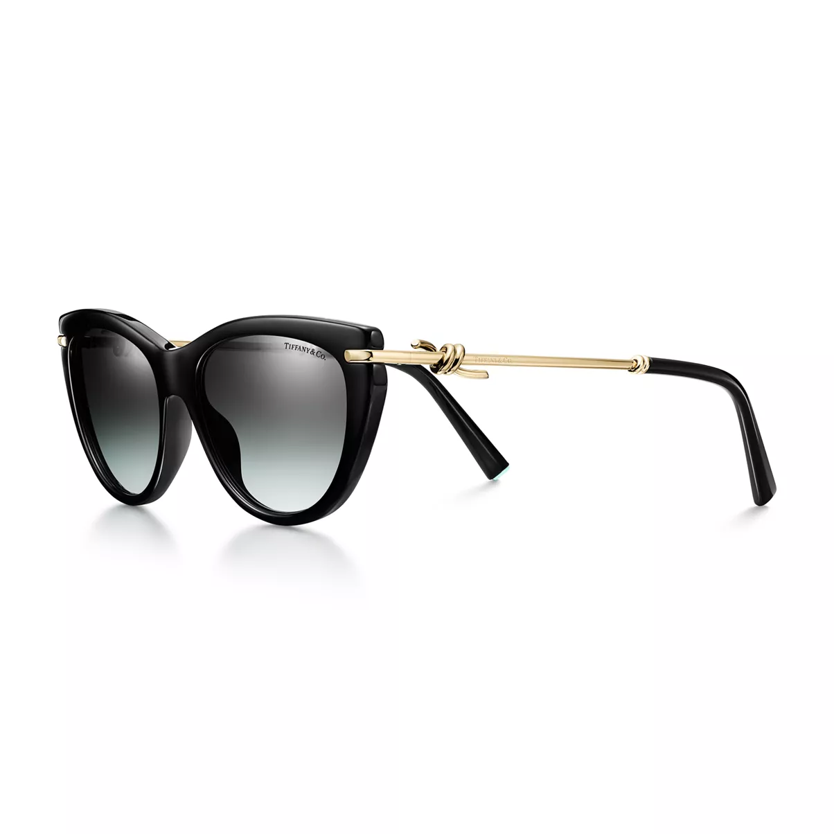 선글라스, 블랙 아세테이트, 그레이 그래디언트 렌즈