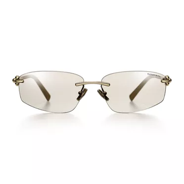 티파니 하드웨어:선글라스, 페일 골드 컬러 메탈, 라이트 그레이 렌즈, 2