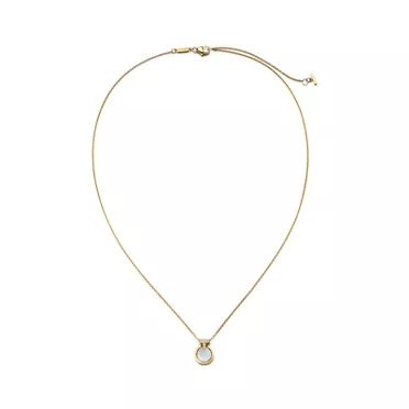 Tiffany T:Pendentif Cercle r&eacute;versible T1 en or 18 carats, turquoise et nacre, 3