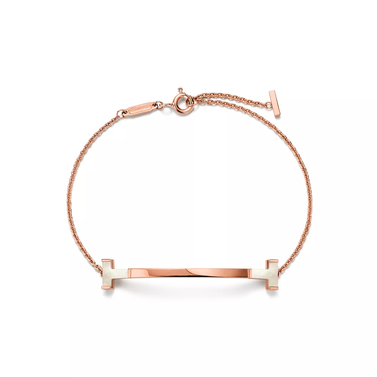 Smile Medium Bracelet in Rose Gold with White Mother-of-pearl
