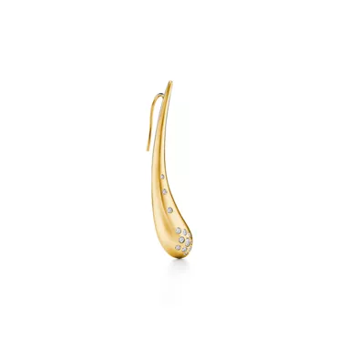 Elsa Peretti&reg;:Teardrop Earrings in Yellow Gold with Diamonds, 2