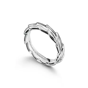 Bird on a Rock by Tiffany:Wings Narrow Ring in Platinum, 3