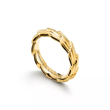 Bird on a Rock by Tiffany:Wings Narrow Ring in Yellow Gold, 3