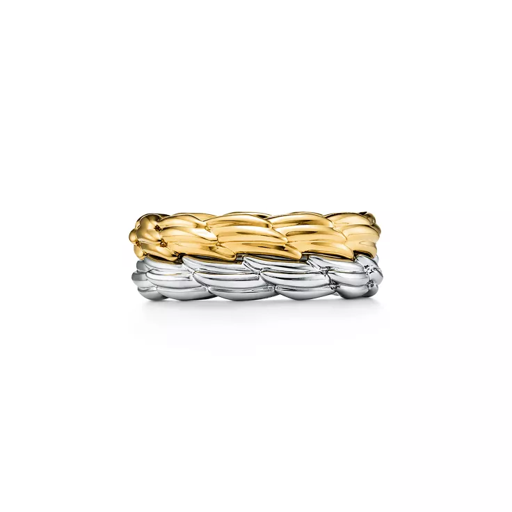 Bird on a Rock by Tiffany:Wings Narrow Ring in Yellow Gold, 4