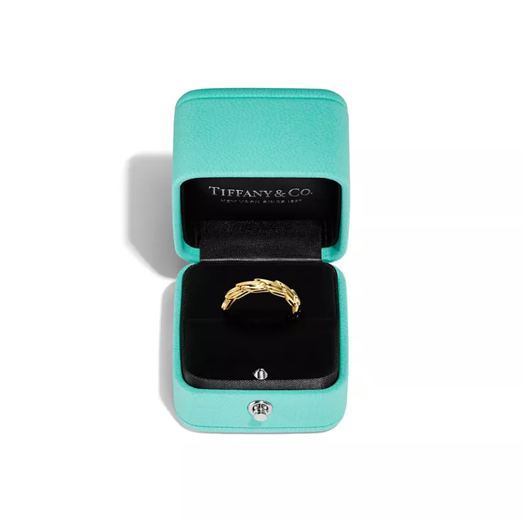 Bird on a Rock by Tiffany:Wings Narrow Ring in Yellow Gold, 5