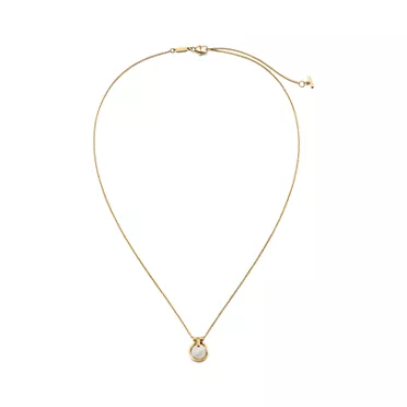 Collezione T by Tiffany:Pendente T1 Circle in oro giallo con madreperla bianca, 2