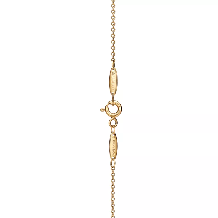Elsa Peretti&reg;:Teardrop Pendant in Yellow Gold with Pav&eacute; Diamonds, 4
