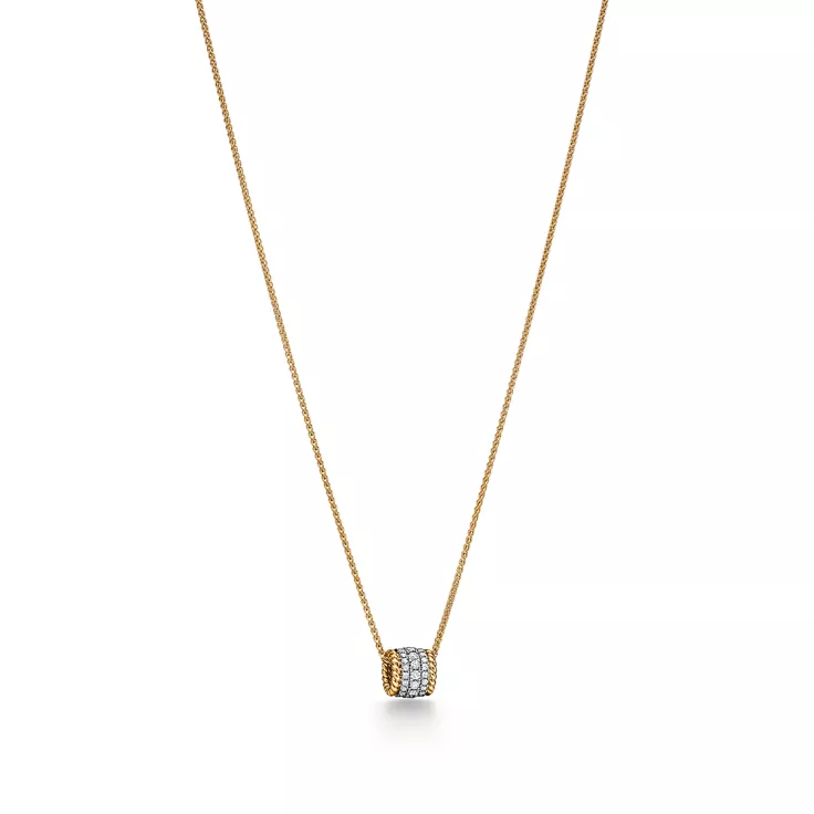 Collezione Tiffany Rope:Pendente Rolo in oro giallo e platino con diamanti, 1