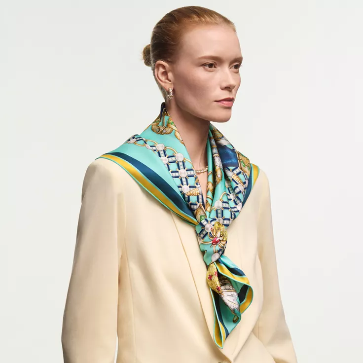 Tiffany Scarves:Elephant Schal aus Seide in Tiffany Blue&reg;, 1