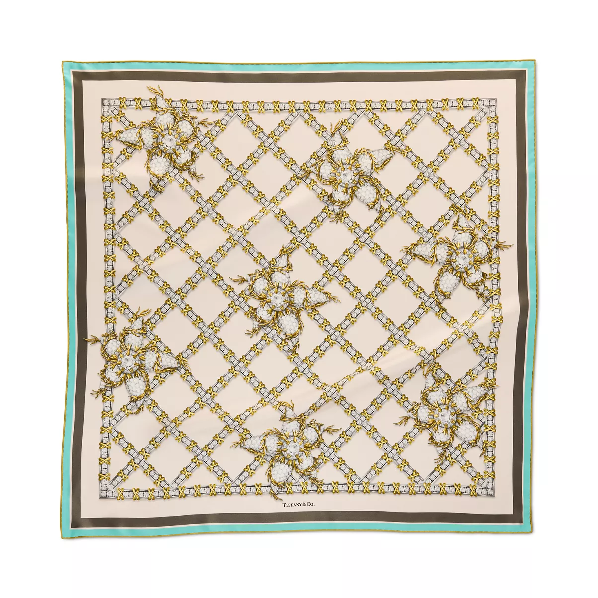Sixteen Stone Scarf in Cream Silk