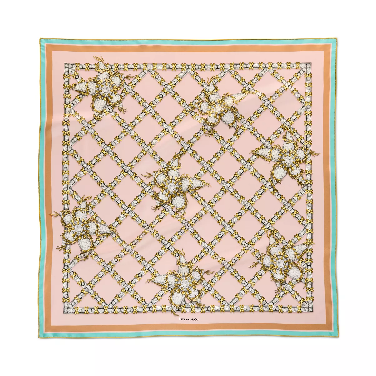 Sixteen Stone Scarf in Pink Silk