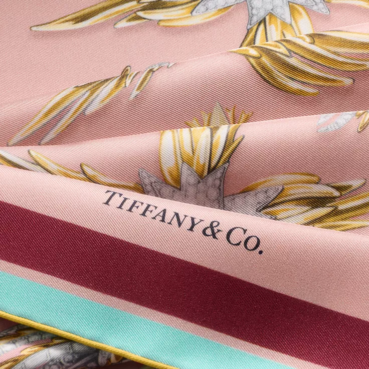 Tiffany Scarves:Wings Scarf in Pink Silk, 2