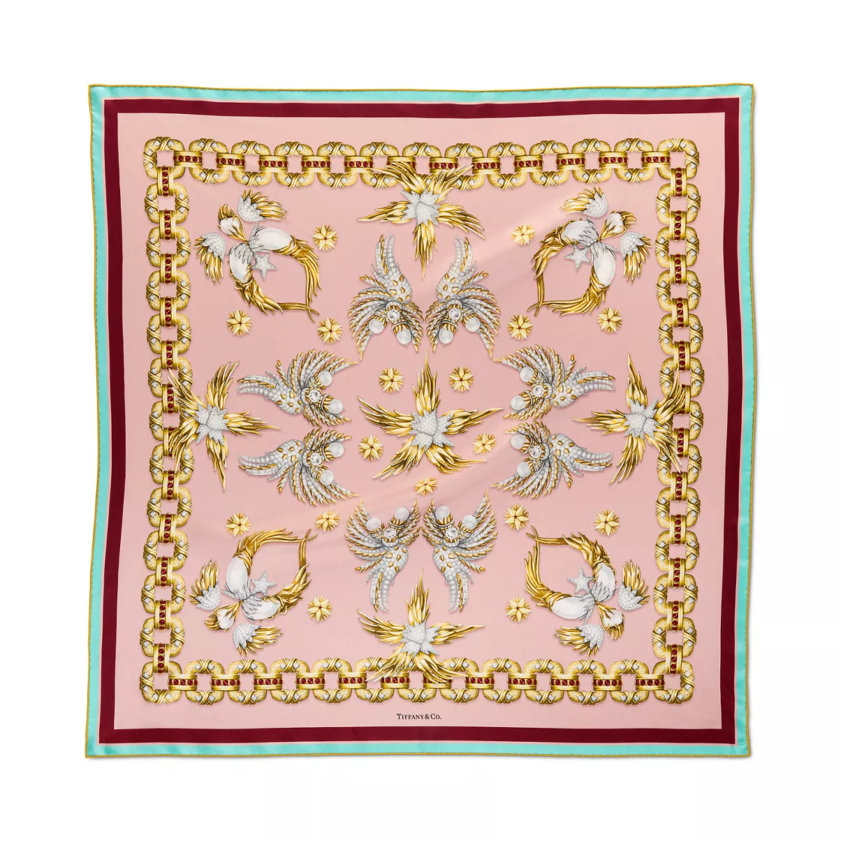 Wings Scarf in Pink Silk