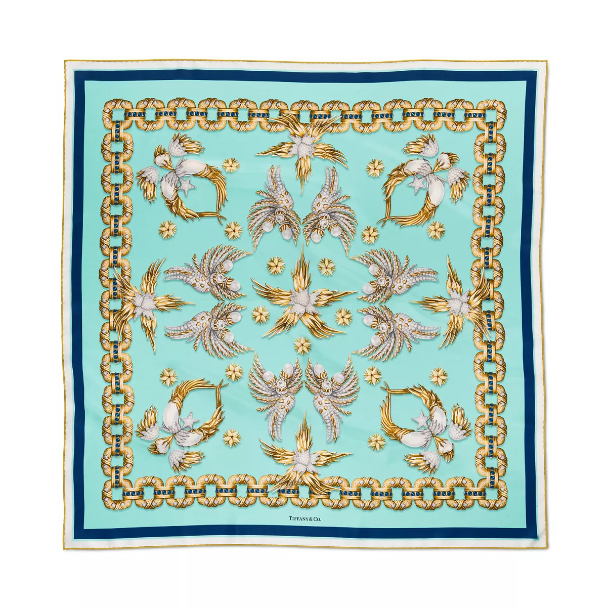 Wings Schal aus Seide in Tiffany Blue&reg;