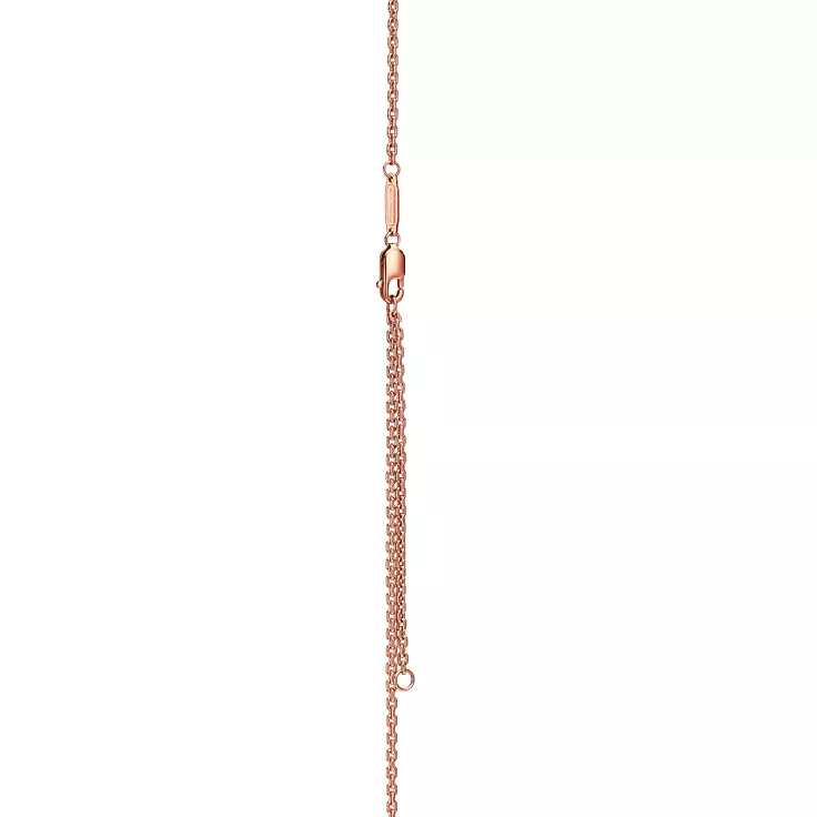 Tiffany Lock:Small Pendant in Rose Gold and Platinum with Diamonds, 5
