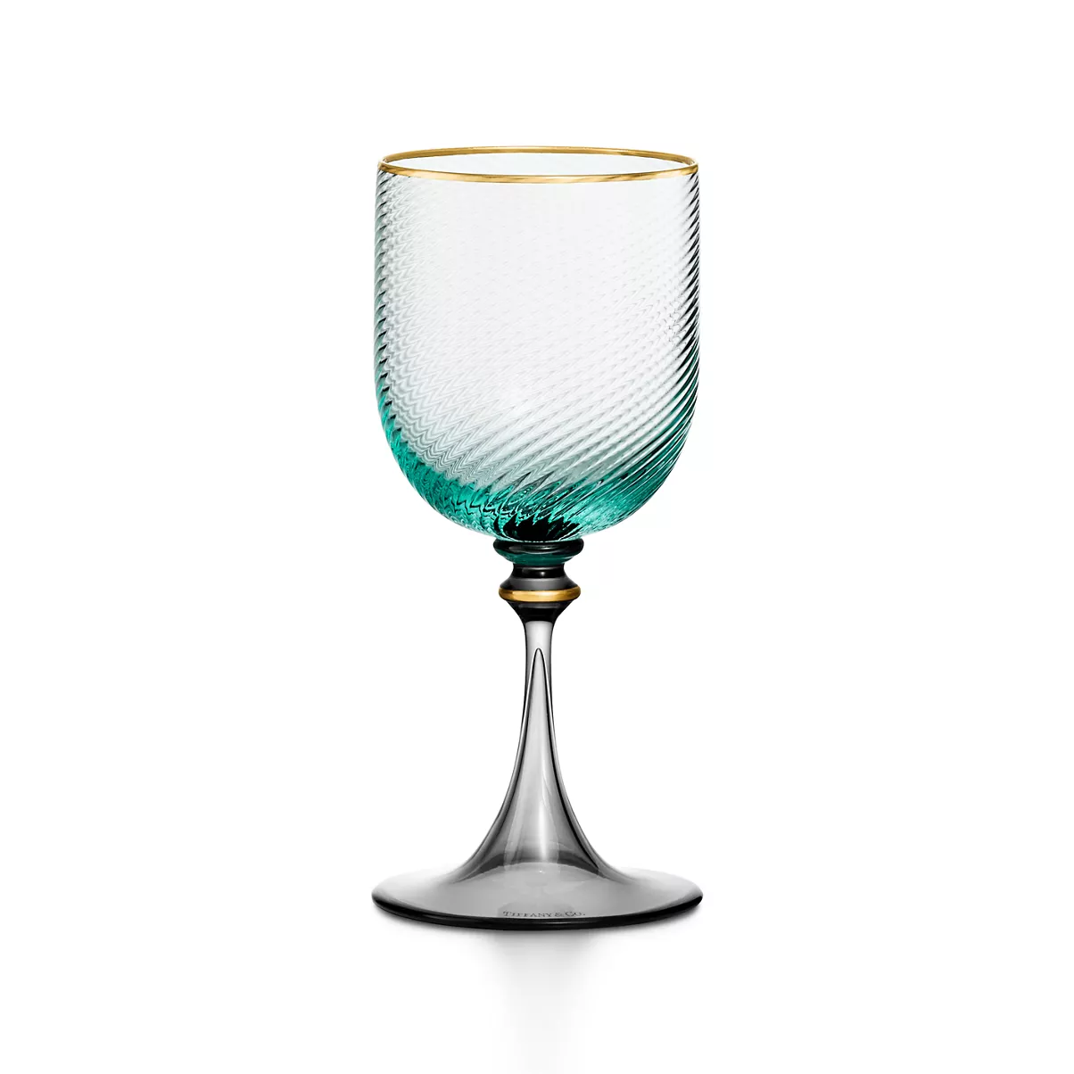 White Wine Glass in Tiffany Blue&reg; Glass