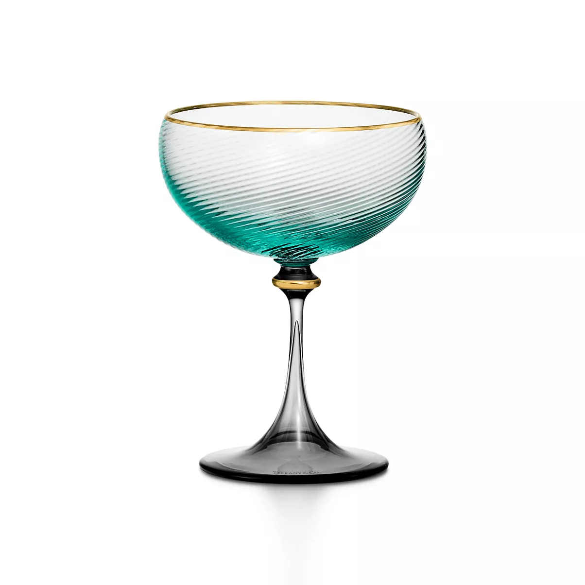 Champagne Glass in Tiffany Blue&reg; Glass